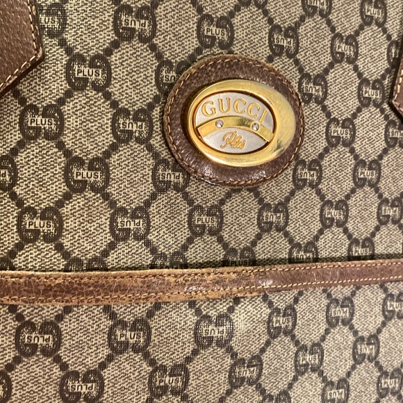 VINTAGE GUCCI GG PLUS Monogram TOTE Bag. - Picture 7 of 13